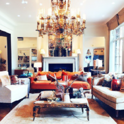 description: an image on restoration hardware's instagram showcases a beautifully furnished room with ample sunlight streaming in. the room features a plush sofa, a coffee table adorned with elegant decor pieces, and a statement chandelier hanging from the ceiling. the warm and inviting atmosphere is enhanced by the natural light and carefully selected color palette. the room exudes a sense of sophistication and comfort, making it an ideal space for relaxation and entertaining.